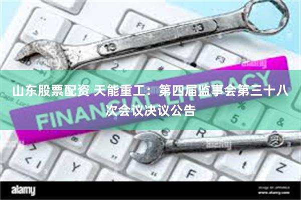 山东股票配资 天能重工：第四届监事会第三十八次会议决议公告