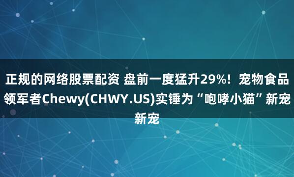 正规的网络股票配资 盘前一度猛升29%!  宠物食品领军者Chewy(CHWY.US)实锤为“咆哮小猫”新宠