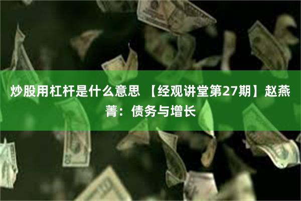 炒股用杠杆是什么意思 【经观讲堂第27期】赵燕菁：债务与增长
