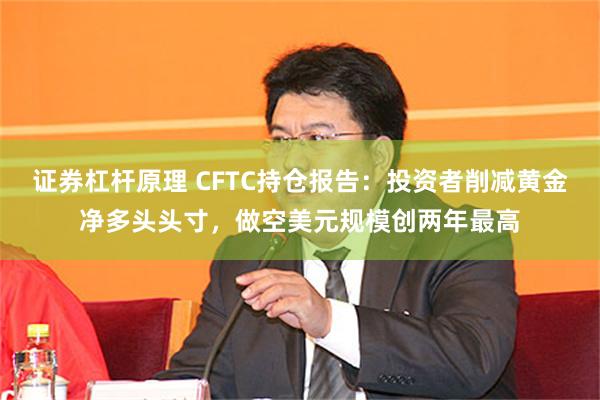 证券杠杆原理 CFTC持仓报告：投资者削减黄金净多头头寸，做空美元规模创两年最高